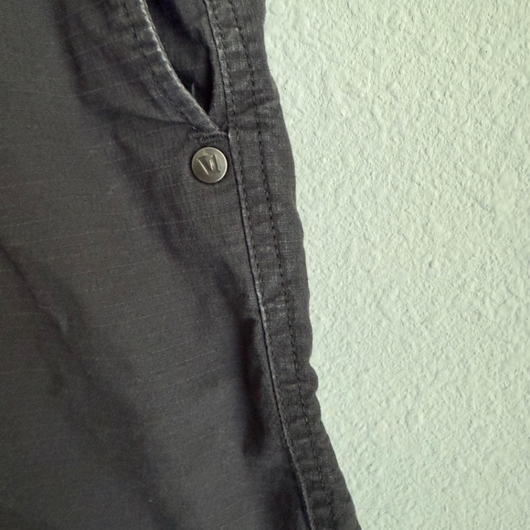 Vuori Ripstop Charcoal Short Mens Large Drawstring Cargo Gorpcore Grey - Picture 8 of 11